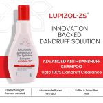 LUPIZOL-ZS Anti Dandruff Shampoo, Reduces Dandruff Upto 100% and Scalp Irritation, Strengthens and Softens Hair, With Luliconazole, Dermatologically Tested, All Hair Types, For Men and Women, 100ml. - Image 2