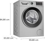 Bosch 8 kg 5 Star Fully-Automatic Front Loading Washing Machine (WGA2341SIN, Silver, AI active water plus, In-Built Heater) - Image 4