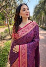 SGF11 Women's Kanjivaram Pure Soft Silk Designer Saree With Blouse Piece - Image 3