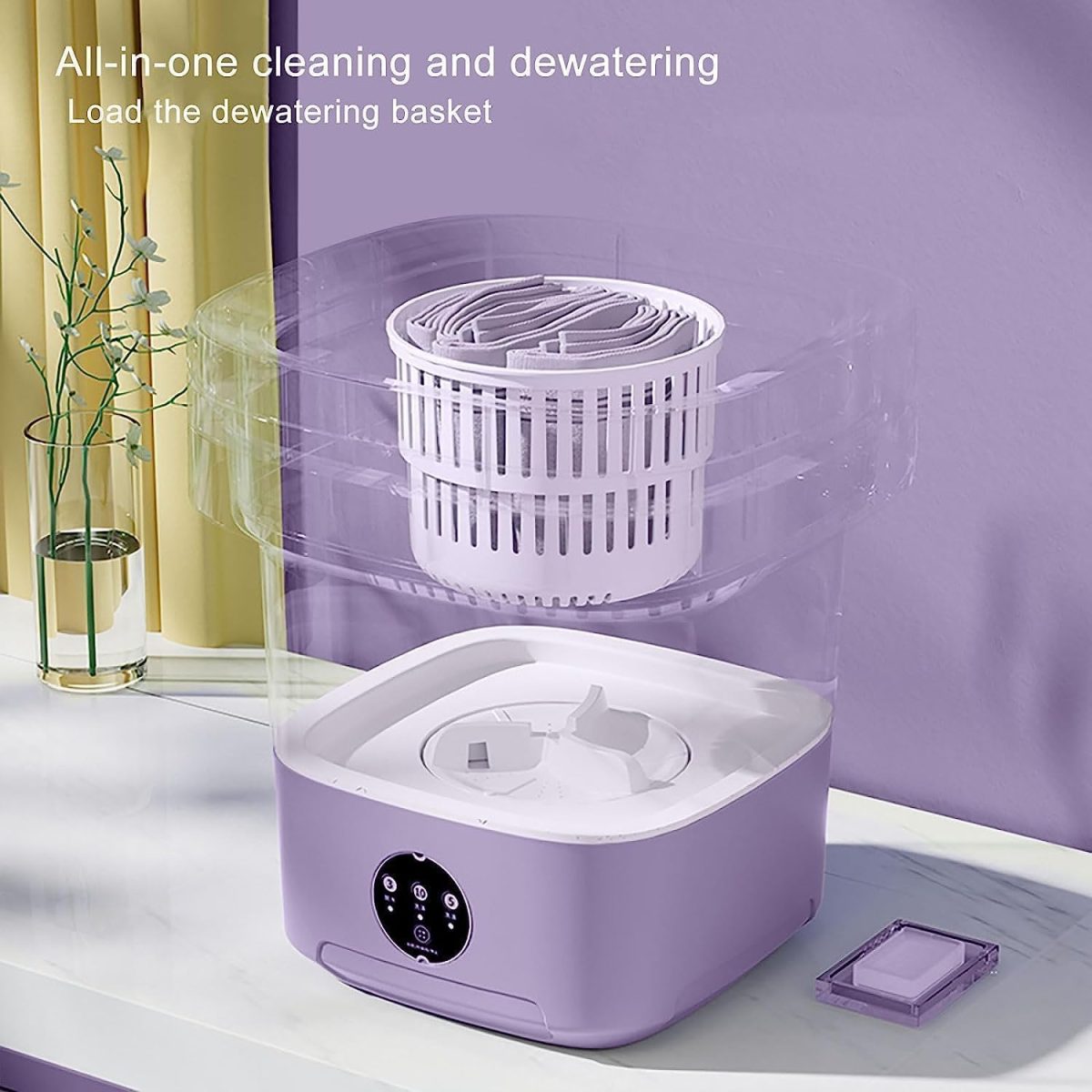 Drumstone [𝟏𝟓 𝐘𝐄𝐀𝐑𝐒 𝐖𝐀𝐑𝐑𝐀𝐍𝐓𝐘] Mini Washing Machine Foldable, Portable Laundry Tub, Compact Washer for Baby Clothes, Underwear & Small Items – Perfect for Apartments - Image 4