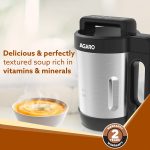 AGARO Elite Soup Maker, 1 Litre, Automatic Blending & Heating,6 Preset Cooking Functions, Copper Motor, Stainless Steel Blades, Grey - Image 6