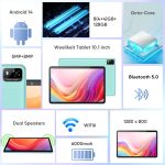weelikeit Android Tablet, 10.1 Inch Tablet with 1280 x 800 IPS HD Touchscreen, 8GB RAM + 128GB ROM (up to 1TB), 6000mAh Battery, Wi-Fi 5G, Bluetooth 5.0, Dual Camera - Image 6