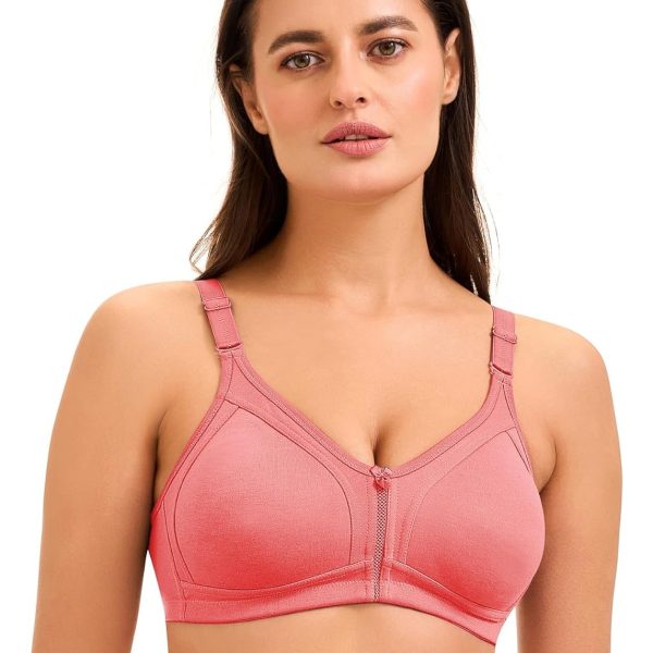 SHERRY Full Coverage Polycotton Non Padded Wirefree C Cup Bra for Daily Comfotable Wear