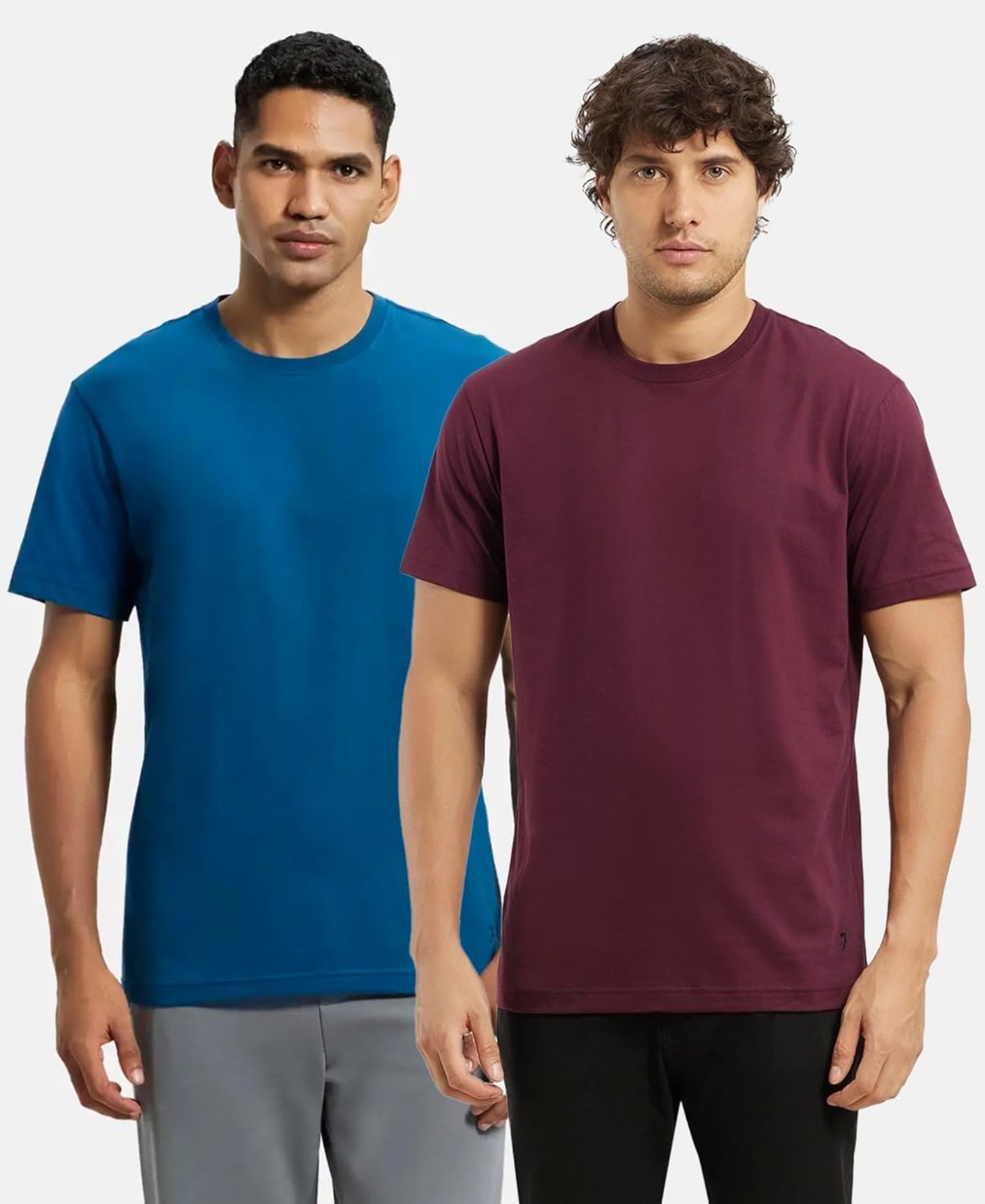 Jockey Men's Super Combed Cotton Regular Fit 2714 Rich Solid Round Neck Half Sleeve T-Shirt (Pack of 2) - Image 6