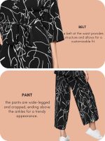 GRECIILOOKS Co Ord Set for Women | Stylish Korean Summer Outfit | Casual Long Shirt | Shirt T-Shirt for Girl & Woman | Top Pant Set | Trendy Travel & Streetwear Look for Girls | Hangouts | Picnic | Vacation Wear | 3/4 Half Sleeeve - Image 5