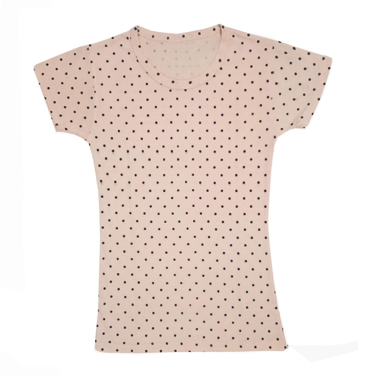 IndiWeaves Girls Cotton Half Sleeve Printed T-Shirt (Beige,7-9 Years)