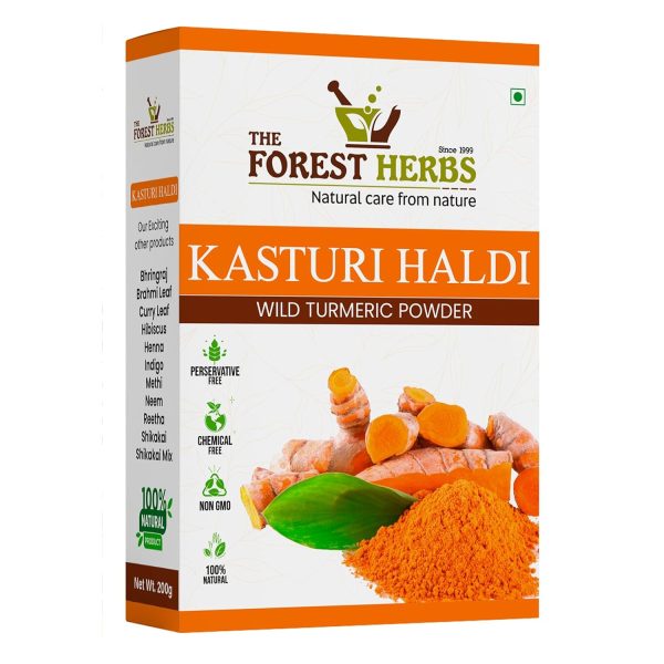 The Forest Herbs Natural Care From Nature Kasturi Haldi Powder (100 grams) | Wild turmeric powder for glowing skin | Kasturi Manjal for All Skin types| 100% Natural, Chemical-free, Perseverative-free