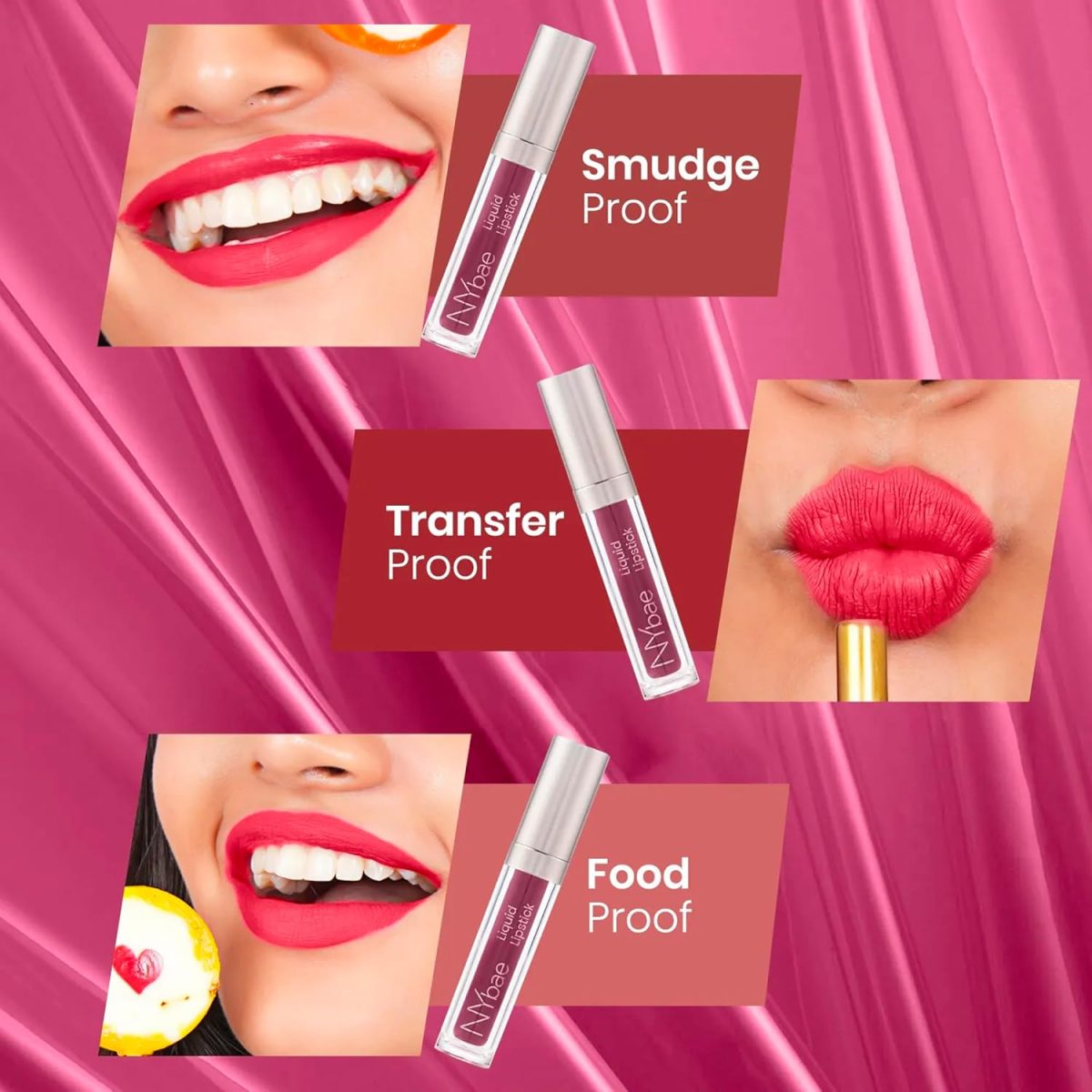 NY Bae Confessions Liquid Lipstick - Ladies Night 6 (4.5 ml) | Lip & Cheek Tint | Nude Mauve Lipstick | Matte Finish | Long Lasting - Image 3