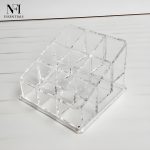Clear Acrylic 9-Slot Lipstick & Cosmetic Organizer – Compact Makeup Holder for Lipstick, Lip Balm, Essential Oils & More – Transparent Plastic Storage Stand - Image 9