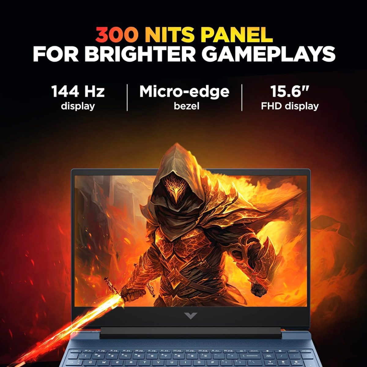 HP Victus 15-fa2191TX /2190TX Gaming Laptop – 13th Gen Intel Core i5, 15.6" FHD 144Hz, RTX 3050 4GB, 16GB RAM, 512GB SSD, Win 11, Backlit KB – Blue - Image 6