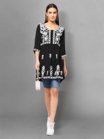 Winza Designer Women's Rayon Floral Embroidered Top | Tops for Woman | Jeans Tops for Women | Short Kurti Kurta for Women | Plus Size Tops | Women Tunics | Ethnic top | Chikankari Kurti for Women - Image 6