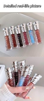 Gege Bear Lip Glaze | Water Light Mirror Gloss Finish | Lightweight, Moisturizing & Non-Sticky Texture | Nude Brown & Red Bold Shades | Hydrating with Precision Applicator | Velvet-Soft Liquid Lipstick Formula | Waterproof Glossy Feel With Natural Look for Women (02# Mulberry, 3.5g) - Image 6