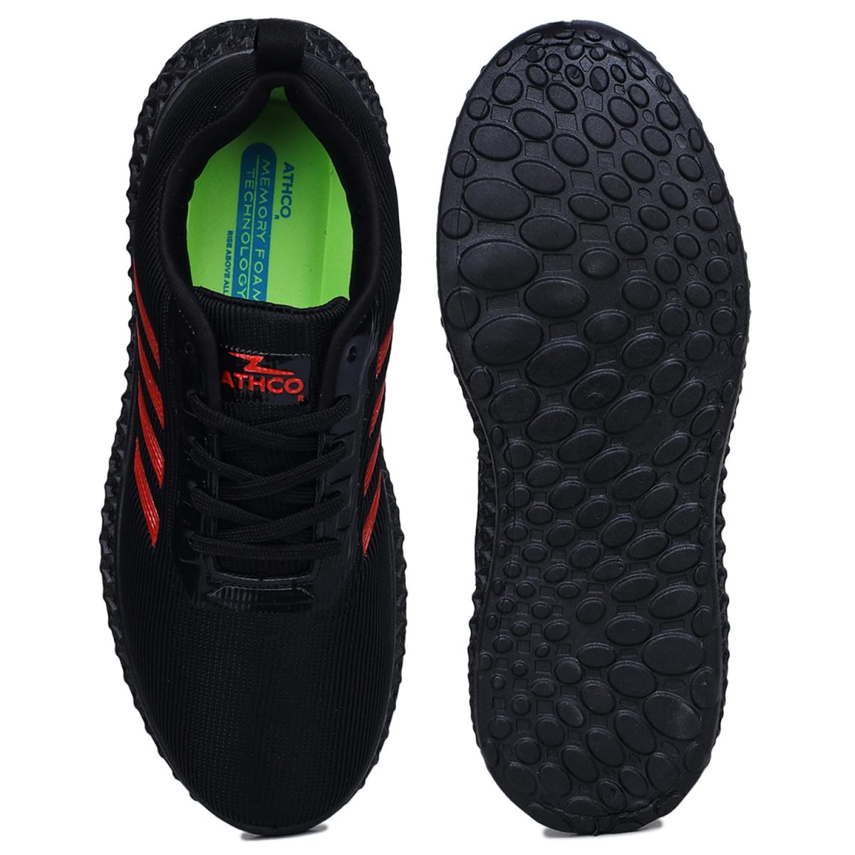 ATHCO Mens Kandy Memory Foam Comfort Shoes|Running|Walking|Training|Gym|Jogging|Sneaker|Athletic|Laceup|Flexible|Lightweight|Dailyuse|Sports|Casual|ExtraSoft|Fitness - Image 3