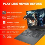 HP Victus Gaming Laptop,AMD Ryzen 5 5600H,4GB AMD Radeon RX 6500M Graphics,15.6-Inch (39.6 Cm),FHD,144Hz,8GB DDR4,512GB SSD,Backlit KB,B&O,Dual Speakers (Silver,2.37 Kg),fb0158AX,with Windows 11 - Image 2