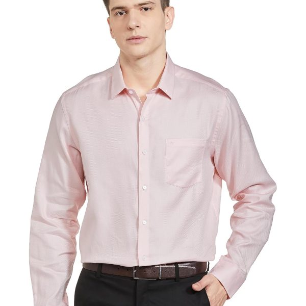 Arrow Men's Solid Full Sleeve Slim Fit Cutaway Collar Cotton Formal Shirt