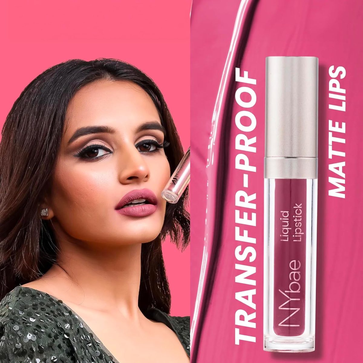 NY Bae Confessions Liquid Lipstick - Ladies Night 6 (4.5 ml) | Lip & Cheek Tint | Nude Mauve Lipstick | Matte Finish | Long Lasting - Image 2