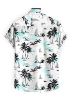 Le Pery Cotton Blend Stratchable Casual Half Sleeve Coconut Design Printed Men Shirt - Image 2