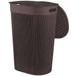 Kuber Industries Plastic Big Large Multipurpose 55 Ltr Washing Clothes Storage Basket with Lid & Handle | Waste Clothes Laundry Basket/Hamper Bins for Blankets, Toys, Bathroom & Bedroom | Brown - Image 5