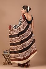 Crafts Moda Mulmul Cotton Saree for Women with Blouse Piece, Lightweight sari - Image 3