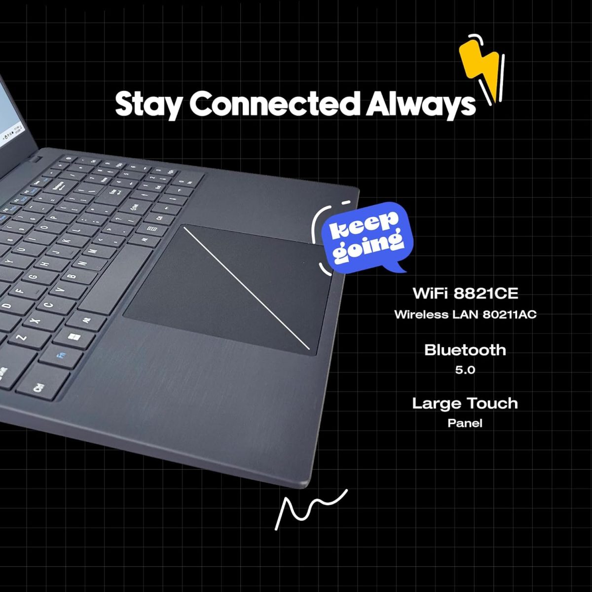 Thomson 15.6 Inches In-N15I Lightweight, Thin and Stylish Neo Notebook (Intel Core i7 12Th Gen/Windows 11 /Window 11 / 16GB DDR4 & 512 GB SSD/Backlight Keyboard/Grey Brush) - Image 4