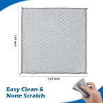 DALUCI 6 Pcs Non-Scratch Steel Wire Dishwashing Cloth | Heavy-Duty Scrubber for Utensils, Dishes & Kitchen Cleaning | Reusable & Durable Cleaning Cloth for Sink & Countertops - Image 2