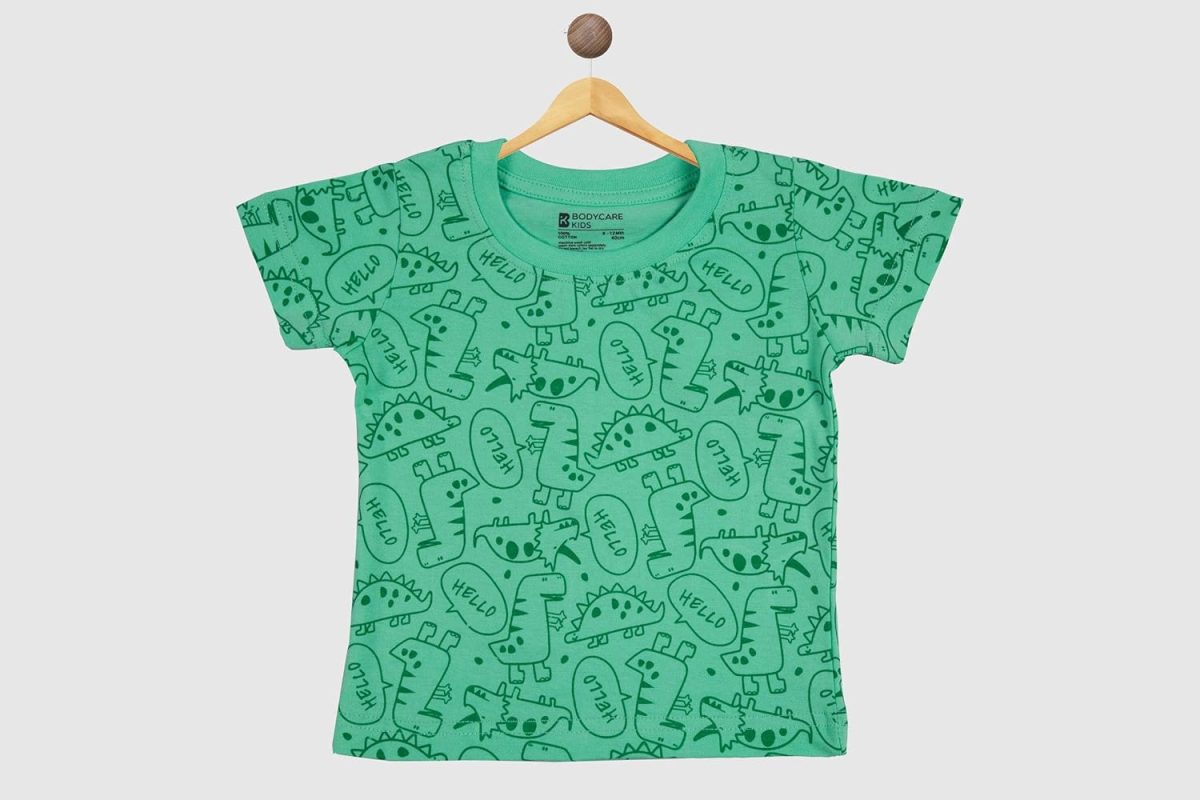 BODYCARE Kids Infantwear Boy's & Printed Round Neck Regular Fit T-Shirt Pack Of 2 - Image 6