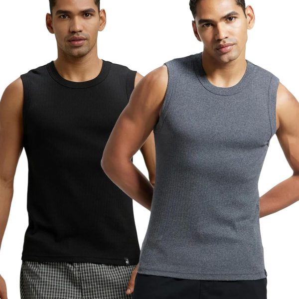 Jockey Men's Solid Regular Fit Vest