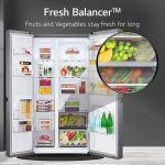LG 688 L Frost-Free Smart Inverter Compressor Side-By-Side Refrigerator (GC-B257KQDV, Dark Graphite Steel, Multi Digital Sensors and Express Freezing, 2022 Model) - Image 6