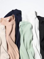 Alan Jones Clothing Women's 100%Cotton Relaxed Fit Waffle Crew Neck Long Sleeve T-Shirt - Image 7
