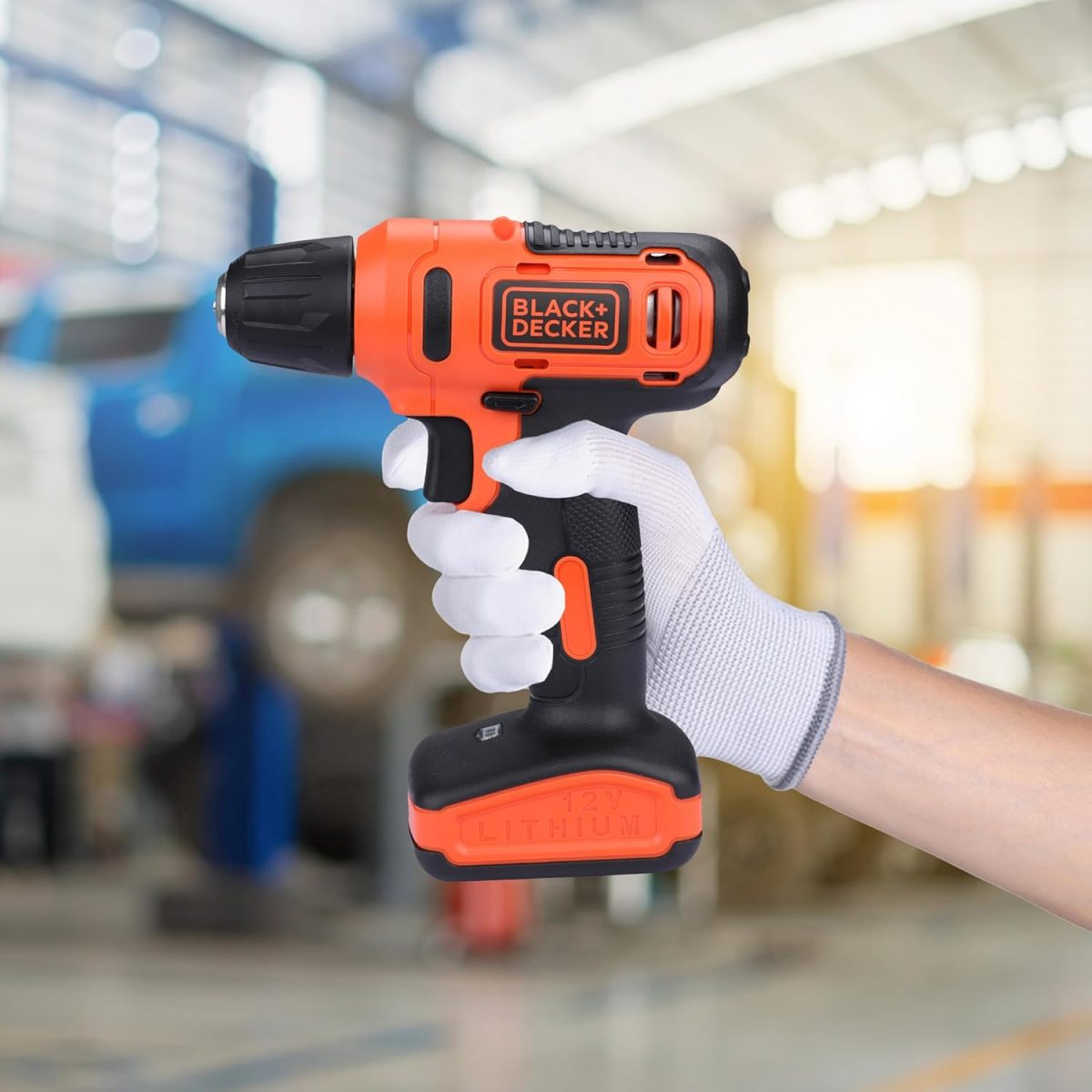BLACK+DECKER LD12SP 12V 10mm Li-ion Cordless Variable Speed Reversible Drill Machine Driver with 10 Screwdriver & 2 Drill Machine Bits for Home & DIY Use, 1 Year Warranty, ORANGE & BLACK - Image 4