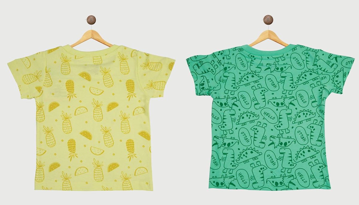 BODYCARE Kids Infantwear Boy's & Printed Round Neck Regular Fit T-Shirt Pack Of 2 - Image 2
