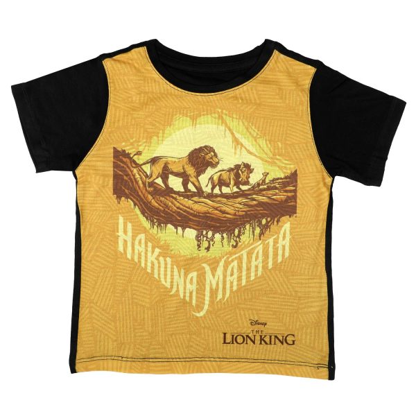 Lion King by Wear Your Mind Boy's Plain Regular fit T-Shirt (DLK0011.2_Yellow 13-14 Years)