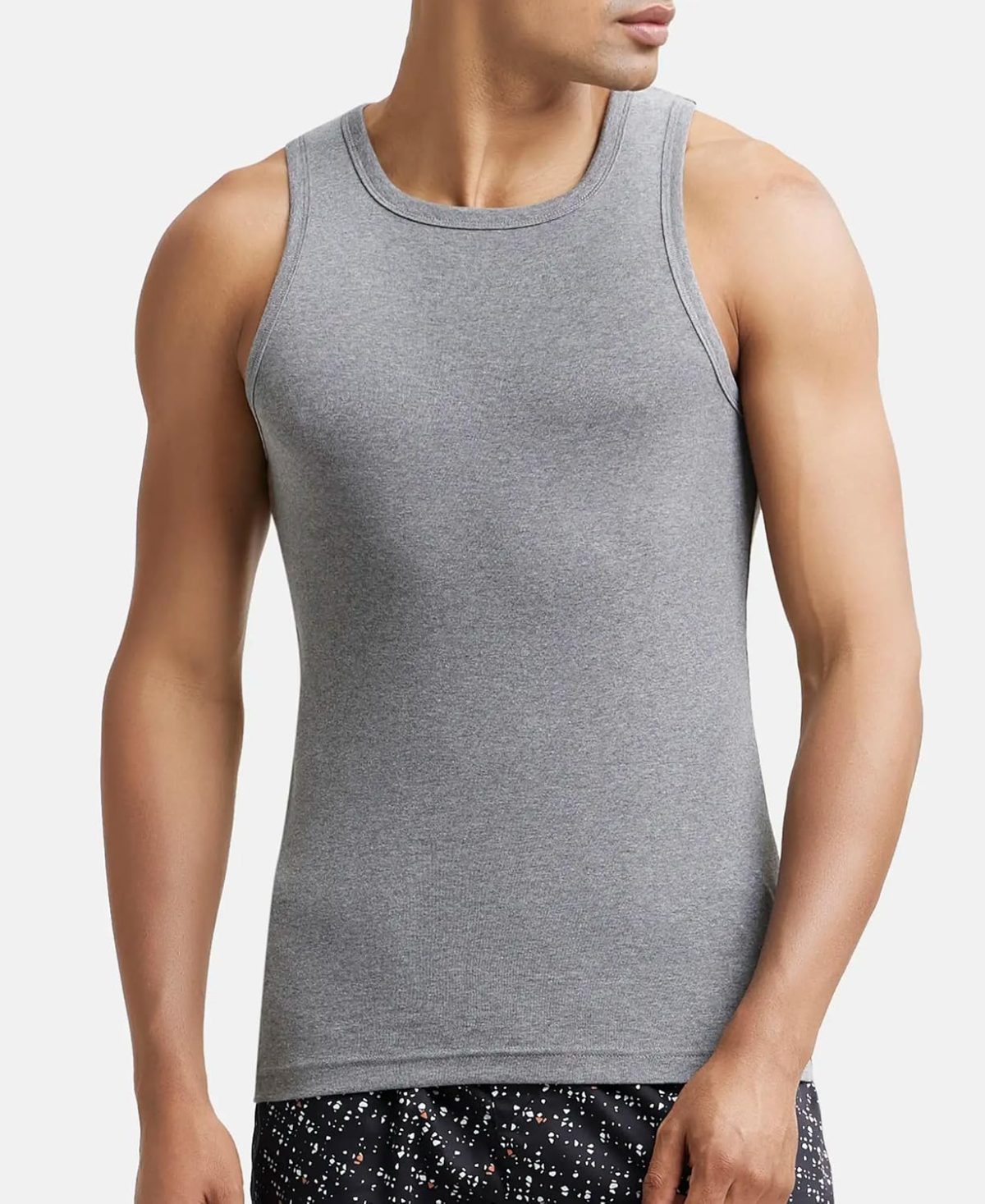 Jockey ZN14 Men's Super Combed Cotton Rib Square Neck Sleeveless Vest - Image 6