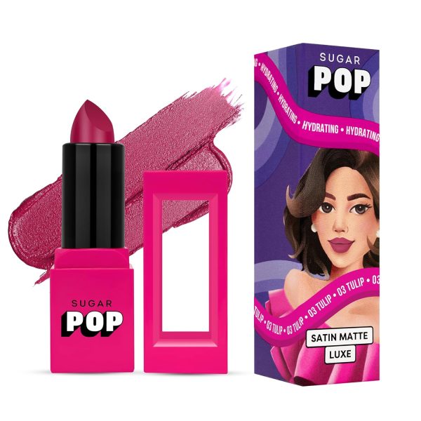 SUGAR POP Satin Matte Luxe | Castor Oil, Vitamin E & Hyaluronic Acid | Full coverage - 03 Tulip