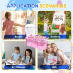 LUOSHI Paint Brush Cleaner Brush Rinser Water Circulation Painting Tool with Brush Holder and Palette Brush Rinser Dispenser for Adults Artist Kid - Image 6