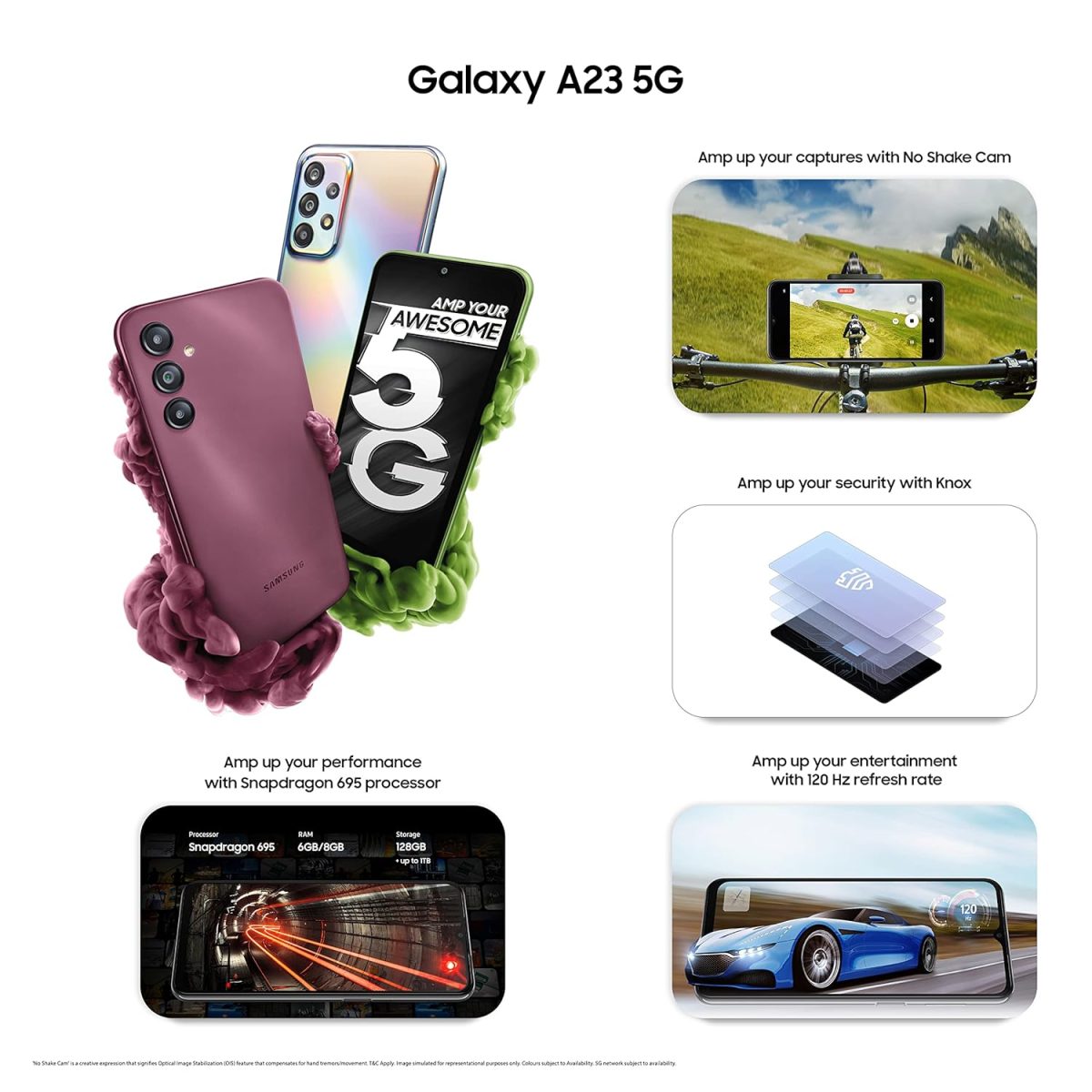 Samsung Galaxy A23 Blue, 8GB RAM, 128GB Storage with No Cost EMI/Additional Exchange Offers - Image 2