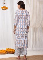 rytras Women's Cotton Straight Kurta Set with Palazzo Pants & Dupatta - Image 2