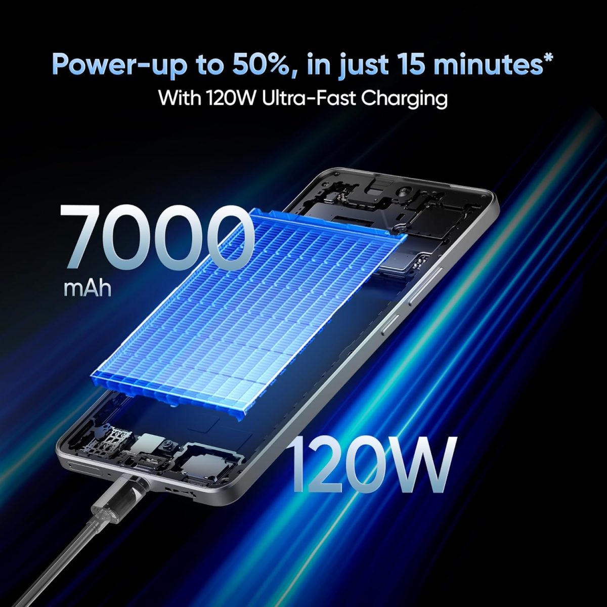 realme GT 7T (IceSense Black,12GB+256GB) | MediaTek D8400 MAX | Strongest Battery Combo 7000mAh + 120W | AI 4K 60FPS Travel Camera | 360° Cooling IceSense Design with Graphene | 6000 nits Display - Image 5