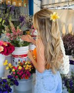 6pcs Claw Clips Elegant Hawaiian Flower Hair Claw Clips - Large, Non-Slip, Strong Hold For Thick & Thin Hair - Vintage Style Flower Clips For Women - Image 2