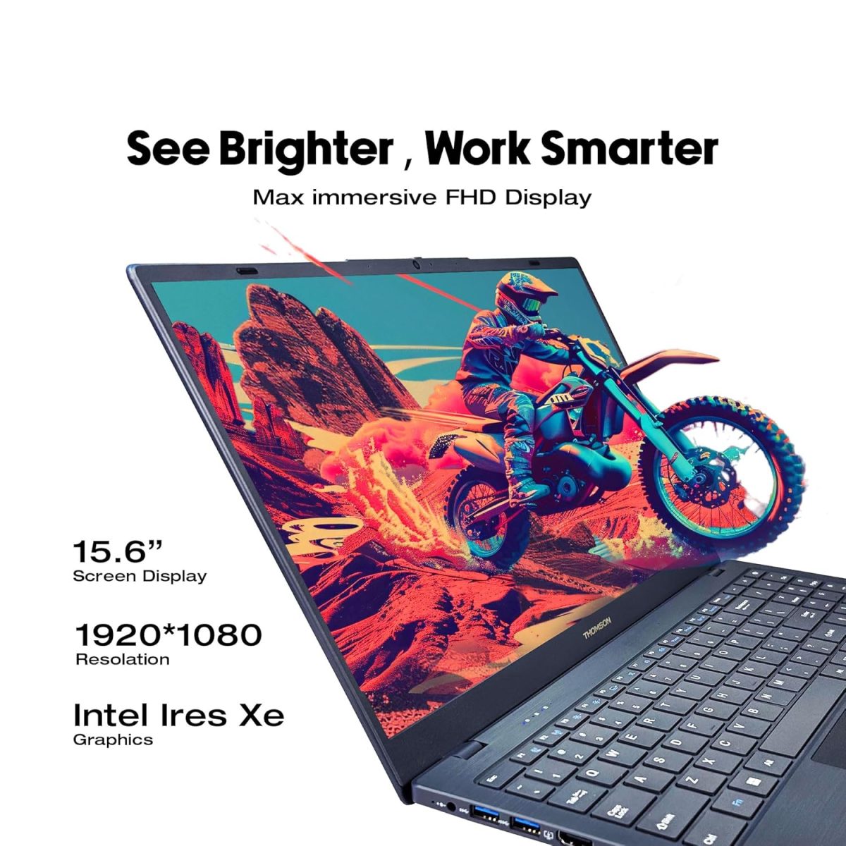 Thomson 15.6 Inches In-N15I HD Display Neo Notebook with Windows 11, Intel Core i5 12Th Gen 1235U & Window 11 - (Backlight Keyboard, 16 GB Ram DDR4, 512 GB SSD, Grey Brush) - Image 2
