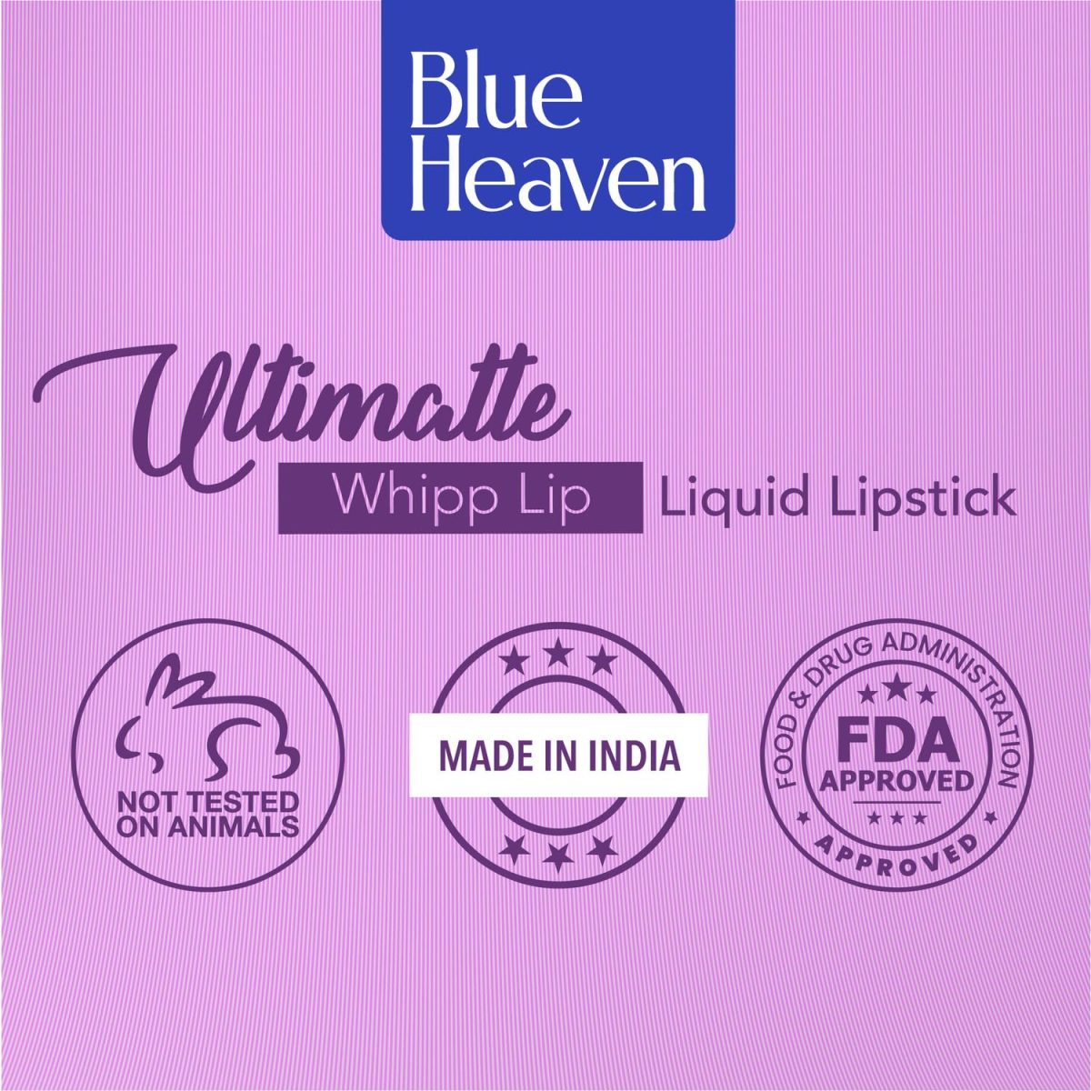 Blue Heaven Ultimatte Whipp Lip Liquid Lipstick Waterproof Infused with Cocoa Butter & Rosehip Oil | Hydrating | Airy Mousse Texture | Soft Matte Finish | Intensely Pigmented | Rose Dream | 3 ML - Image 10