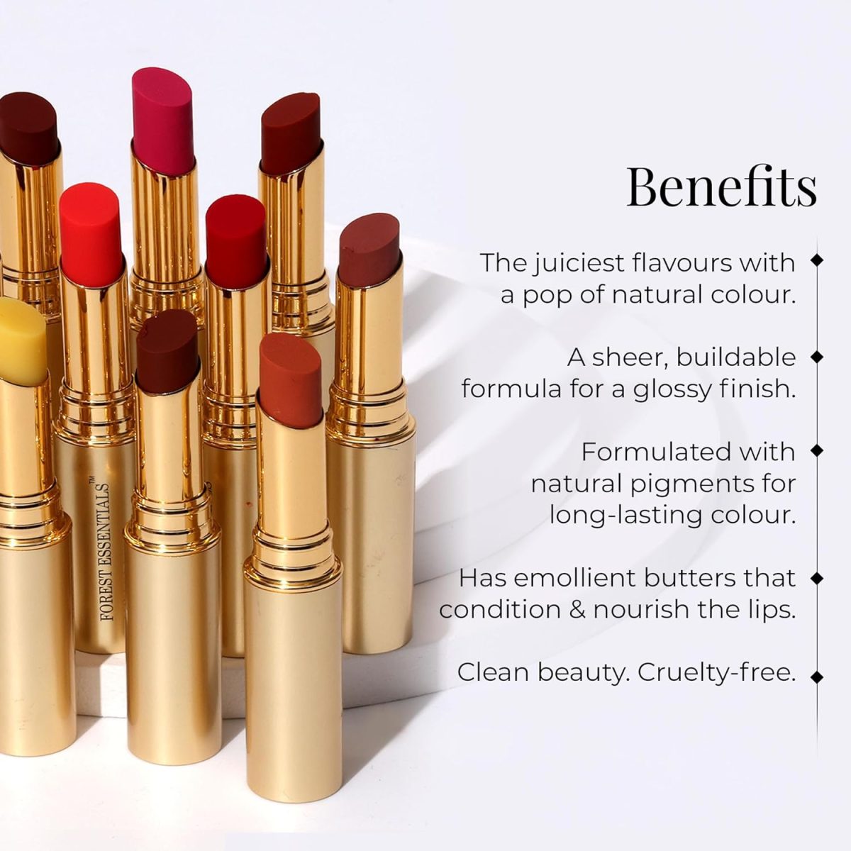 Forest Essentials Tinted Plumping Lip Serum Angoori | Natural Glossy Lip Tint with Natural Colour & Flavours | Clean, Cruelty-Free Makeup - Image 2