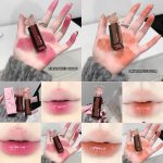Gege Bear Sweetheart Lip Glaze | 6 Glossy Lip Colors with Heart-Shaped Cap | Korean Style Translucent Lip Gloss for Women | Lightweight Lip Tint with Moisturizing Formula | Lipstick Combo for Girls | Non-Sticky Glossy Finish (05#ROSE BLACK TEA (Rose), 3g) - Image 4