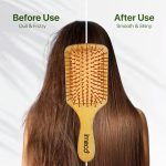 IMECO Wooden Hair Paddle Brush for Women & Men | Soft Bristles for Scalp Circulation & Hair Growth | Bamboo Hair Brush | Pain Free Hair Detangling | Hair Styling, Blow Drying, Non Static - Image 7