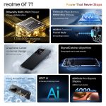 realme GT 7T (IceSense Black,12GB+256GB) | MediaTek D8400 MAX | Strongest Battery Combo 7000mAh + 120W | AI 4K 60FPS Travel Camera | 360° Cooling IceSense Design with Graphene | 6000 nits Display - Image 3