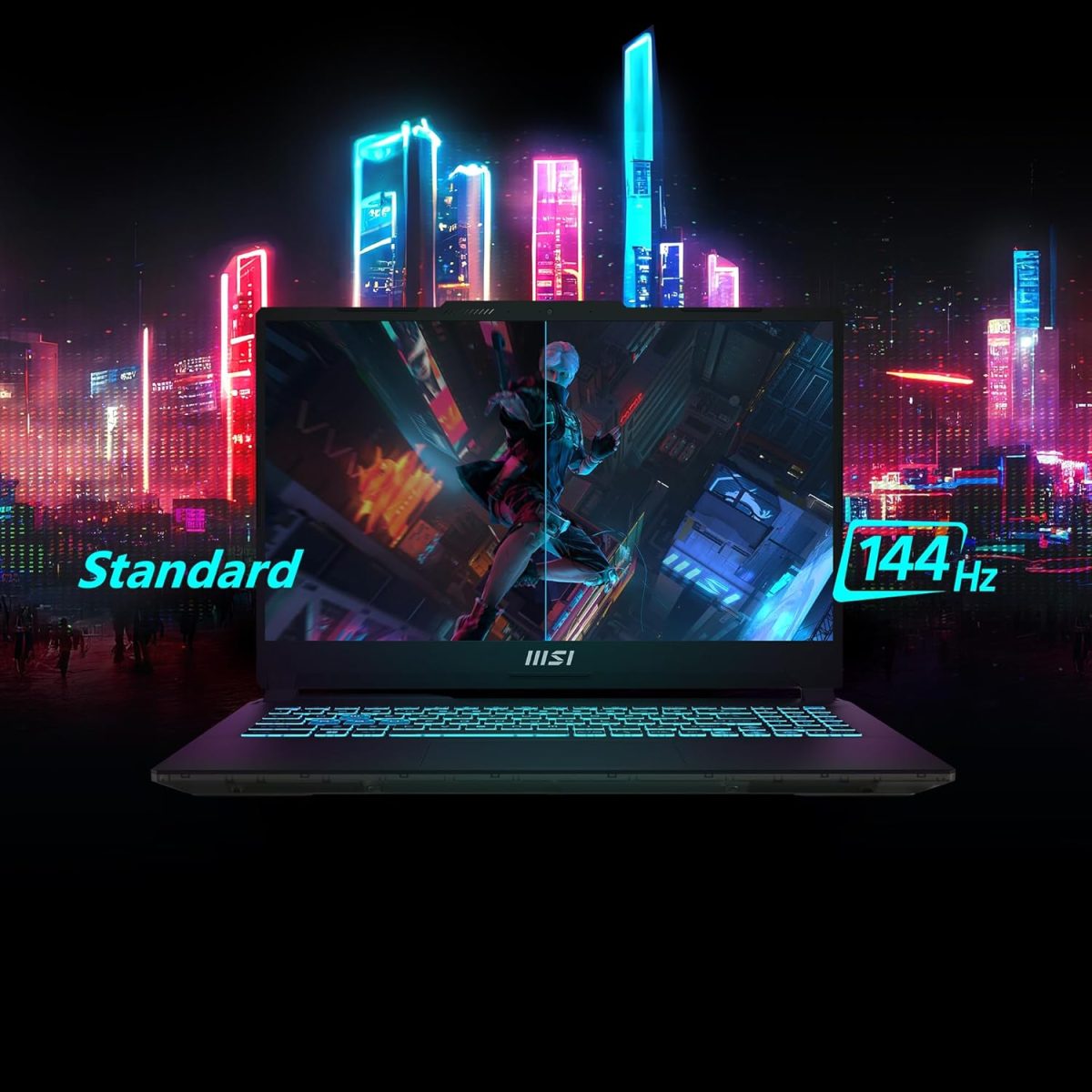 MSI Cyborg 15, Intel 12th Gen. i5-12450H, 40CM FHD 144Hz Gaming Laptop (16GB/512GB NVMe SSD/Windows 11 Home/MSO 2021/NVIDIA GeForce RTX 2050, GDDR6 4GB/Translucent Black/1.9Kg) A12UDX-1469IN - Image 5
