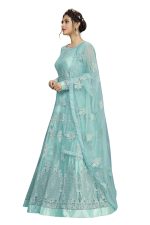 TRENDMALLS Women's Net Embroidery Salwar Suit Anarkali Kurta Set with Dupatta - Image 3