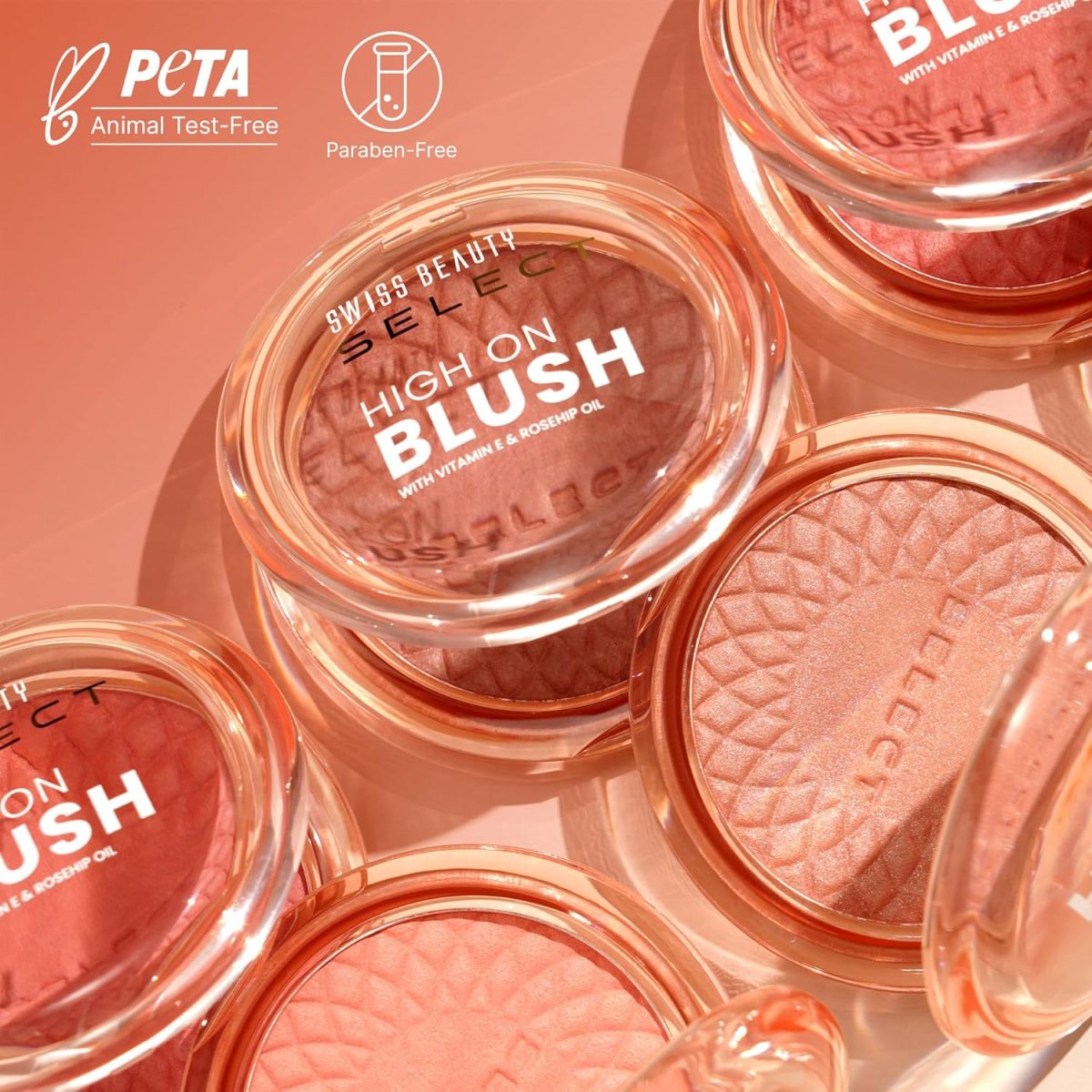 Swiss Beauty Select High on Blush with Natural Matte Finish | Long- Lasting & Non Transferrable stay | Enriched with Vitamin E & Rose oil | Shades- Burnt Rose, 8gm | - Image 5