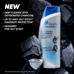 Head & Shoulders Deep Cleanse Anti Dandruff Shampoo with Oxygenated Charcoal, Fights Oily & Sticky Dandruff, Upto 100% Dandruff Protection, 72 ml - Image 2