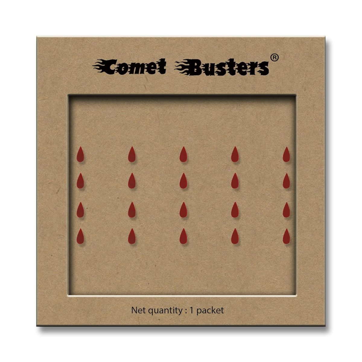 Comet Busters Basic Maroon Tear Drop Bindis (3 mm) (BIN786PACK) (BIN786-3) - Image 6